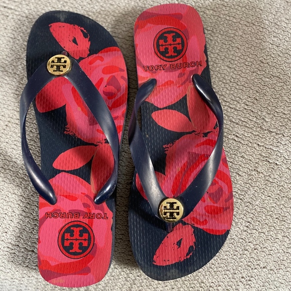 tory burch flip flops poshmark